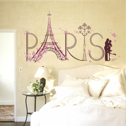 Eiffell Tower Lovers - Wall Sticker
