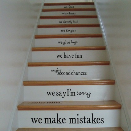 Zitate für Treppen - Wandaufkleber