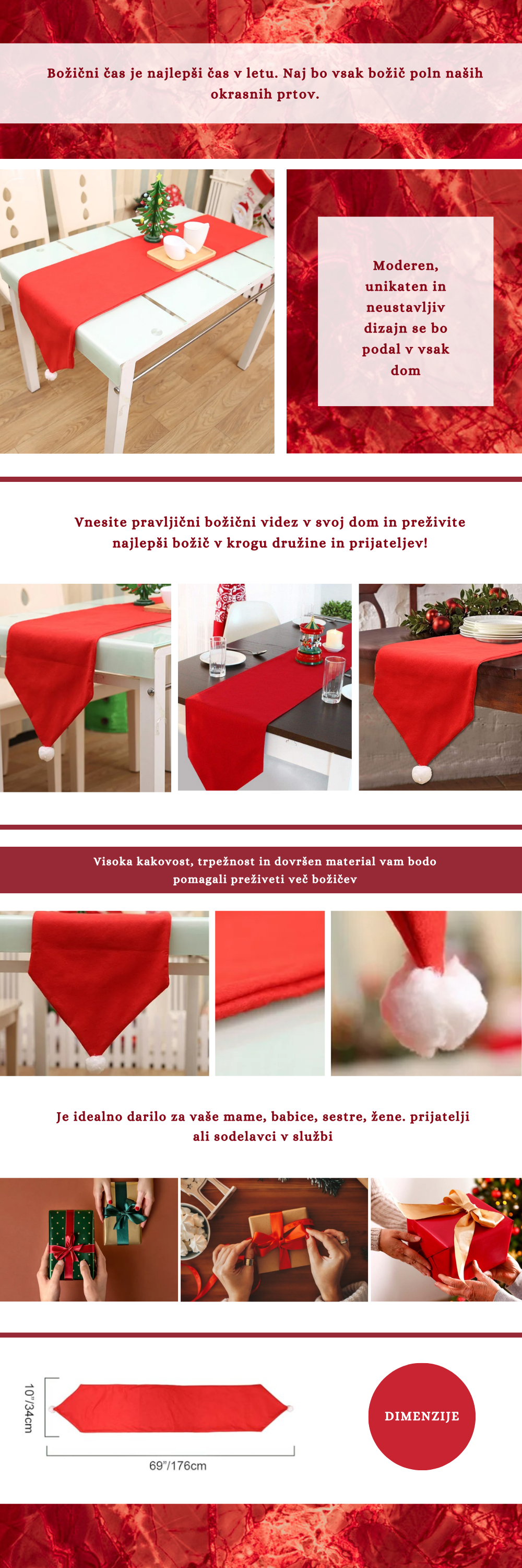 Božični okrasni prt